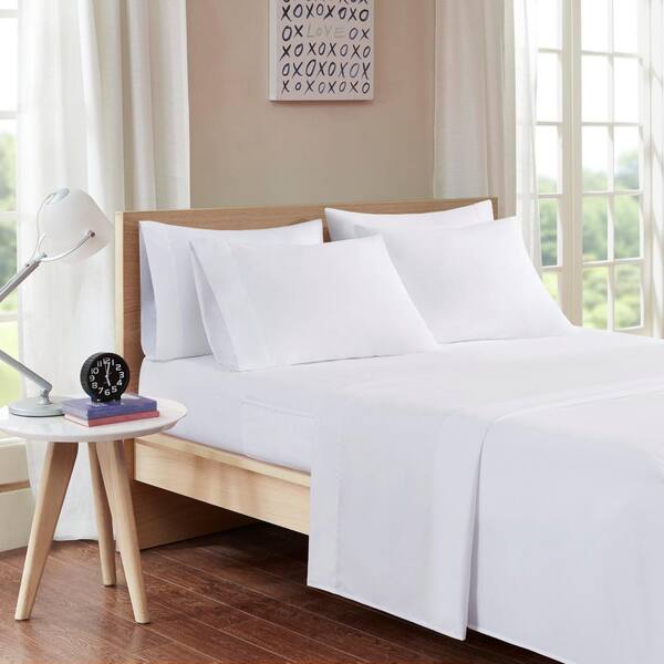 White Microfiber Full Sheet Set 