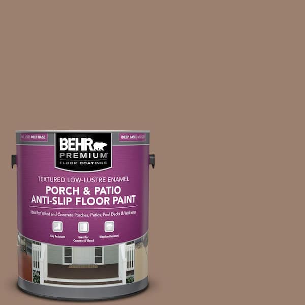BEHR PREMIUM 1 gal. #SC-148 Adobe Brown Textured Low-Lustre Enamel Interior/Exterior Porch and Patio Anti-Slip Floor Paint