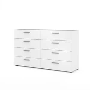 Austin 8-Drawer White Double Dresser