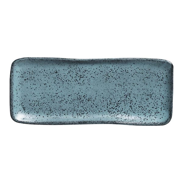 8.66 in. Night Sky Stoneware Rectangular Platter Organic (Set of 4)
