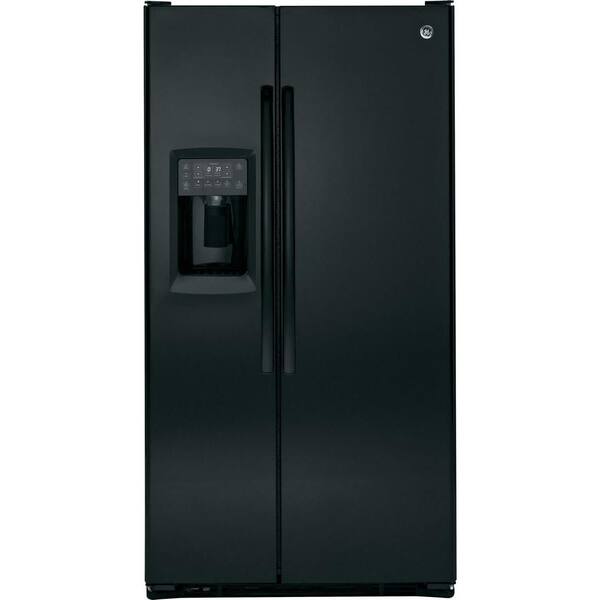 GE Profile 23.34 cu. ft. Side by Side Refrigerator in Black, Counter Depth