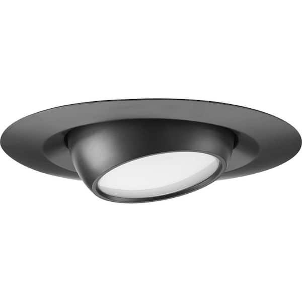 Progress Lighting 6 in. Black Integrated LED Recessed Trim