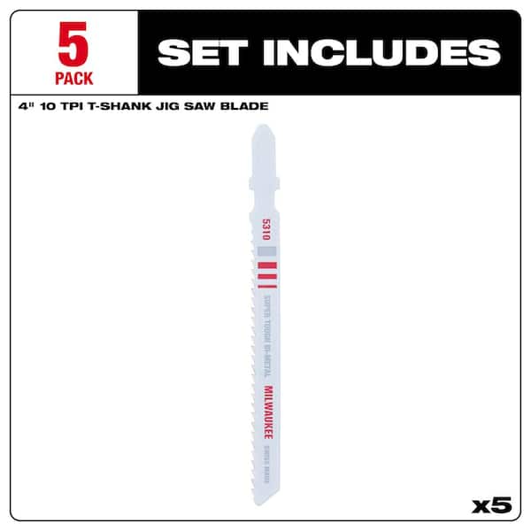 Starrett Jigsaw Blade: Bi-Metal, 0.04 Blade Thickness, 5/16 Blade Width - U-Shank, Continuous Cutting Edge | Part #68753