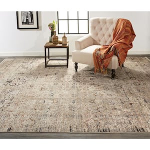 Solid Striped Moroccan Contemporary Modern Persian Beige Off White Wool Polyester Handcrafted Oriental Area Rugs