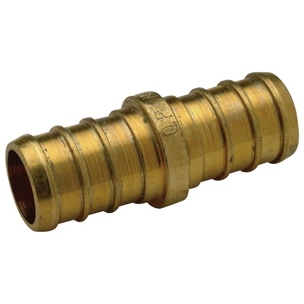 Zurn 1/2 in. Barb x 3/8 in. Bard XL Brass Coupling, Lead Free, Bag of 50