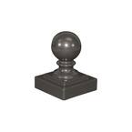 2-1/2 in. x 2-1/2 in. x 3-3/4 in. Pewter Aluminum Ball Post Top