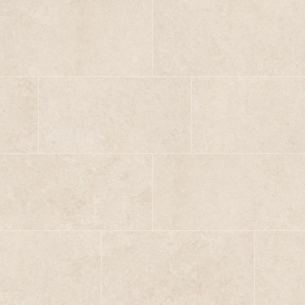 Girona Marfil 3D 12 in. x 24 in. Lappato Porcelain Shell Stone Look Floor and Wall Tile (12 sq. ft. /Case)