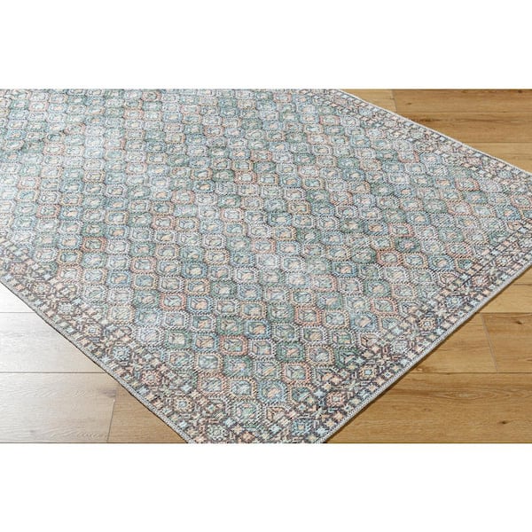 Vinny Green 5 ft. x 7 ft. Traditional Indoor Area Rug