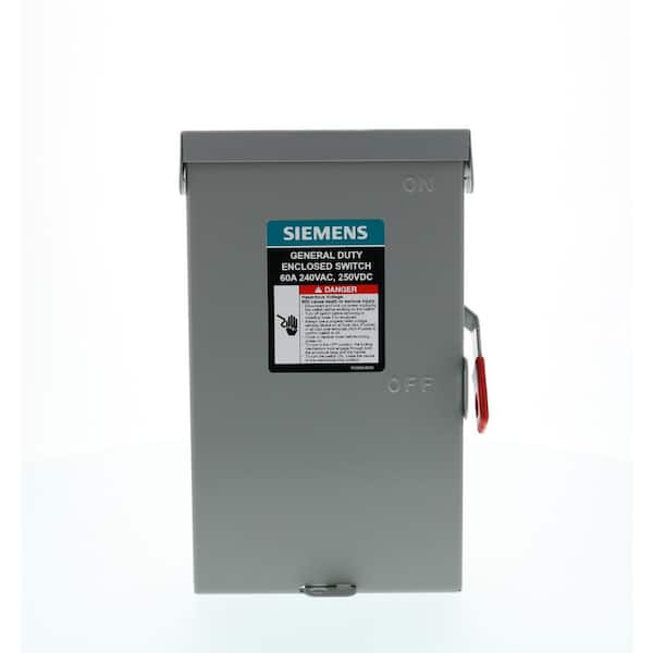 60 Amp 240-Volt 2-Pole Fused Indoor General Duty Safety Switch 