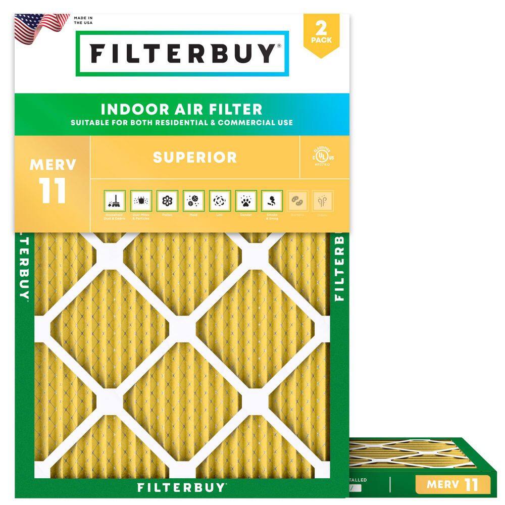 20 in. x 25 in. x 1 in. MERV 11 (FPR 7) Allergen Defense Pleated HVAC AC Furnace Air Filters Replacement (2-Pack) price history on PriceWatchPro