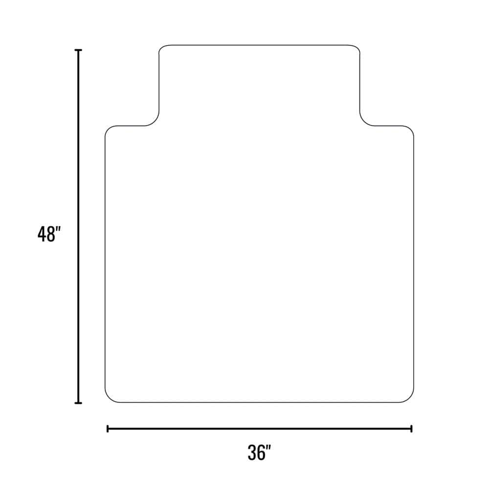 Clear Vinyl Chair Mat for Flat Pile Carpet, 36" x 48"