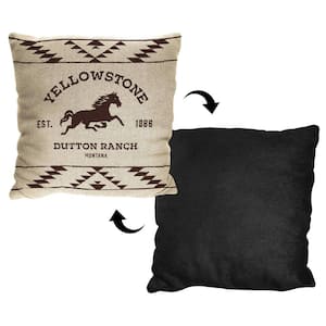 Yellowstone Dutton Ranch Woven Jacquard Pillow
