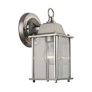 1-Light Brushed Nickel Outdoor Wall Sconce