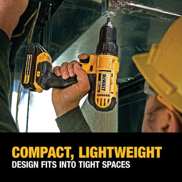 DEWALT - 20V MAX Cordless Drill/Impact 2 Tool Combo Kit with (2) 20V 1.3Ah Batteries, Charger, and Bag