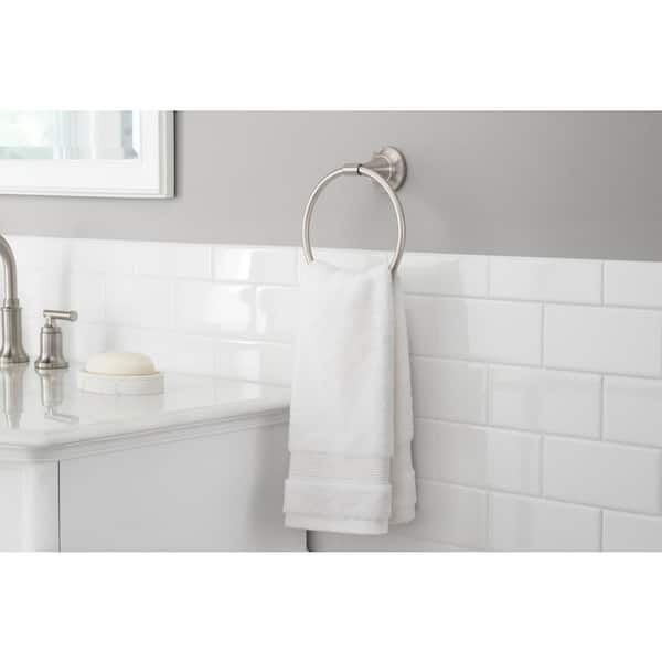 Constructor Wall Mounted Towel Ring in Brushed Nickel