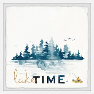 "I'm on Lake Time" by Marmont Hill Framed Typography Art Print 12 in. x 12 in.