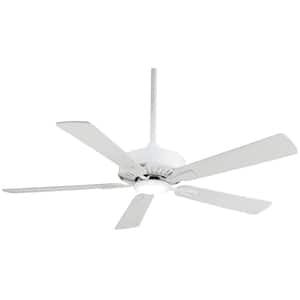 Contractor 52 in. Integrated LED Indoor White Ceiling Fan with Light with Remote Control