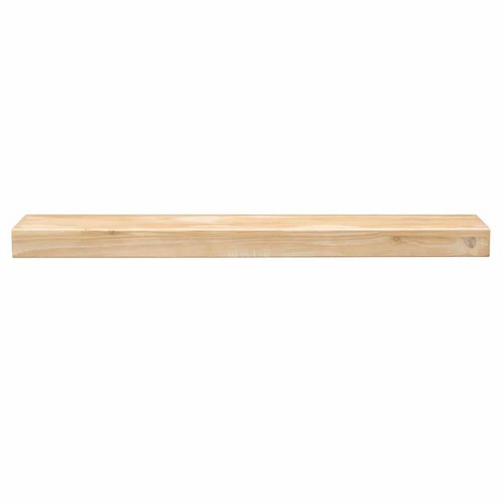 Dakota Whitewash Stain 60 in. Wood Fireplace Cap-Shelf Mantel price history on PriceWatchPro