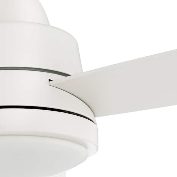 Hampton Bay Ca 52 In Integrated Led Indoor Matte White Ceiling Fan With Light Kit And Remote Control Sw19151r Mwh - Hampton Bay Ceiling Fan Bulb Replacement Parts