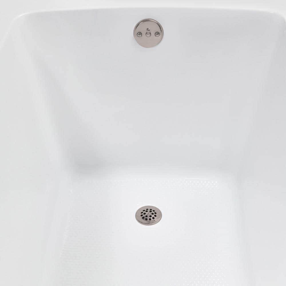 60'' x 32'' Glossy White Acrylic Soaking Drop-In Bathtub