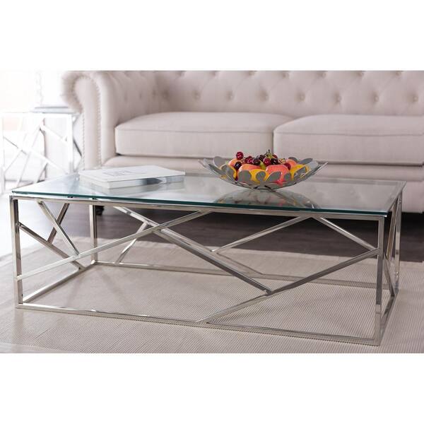 Baxton Studio Fiona Modern Silver Metallic Coffee Table