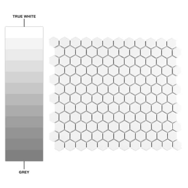 Merola Tile - Metro 1 in. Hex Matte White 10-1/4 in. x 11-7/8 in. Porcelain Mosaic Tile (8.6 sq. ft. /Case)