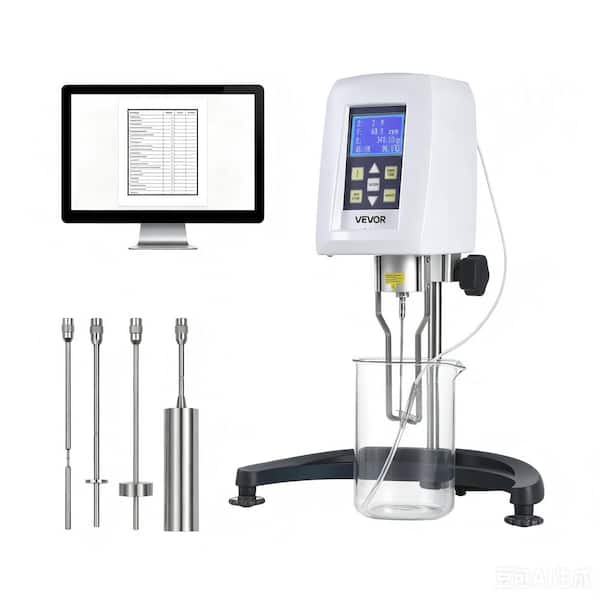 Digital Rotary Viscometer, ±2% Precision, LCD Screen, 10-100,000 mPa. s(cP), Laboratory Instrument for Fluid Analysis