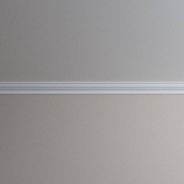 Ekena Millwork Isabel 2.375 in. D x 3.375 in. W x 96 in. L Polyurethane Crown Moulding