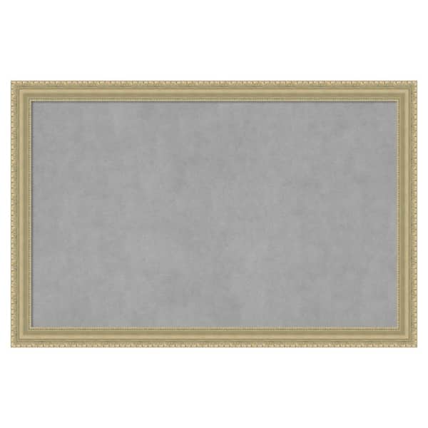 Amanti Art Champagne Teardrop 35 in. x 23 in. Framed Magnetic Board
