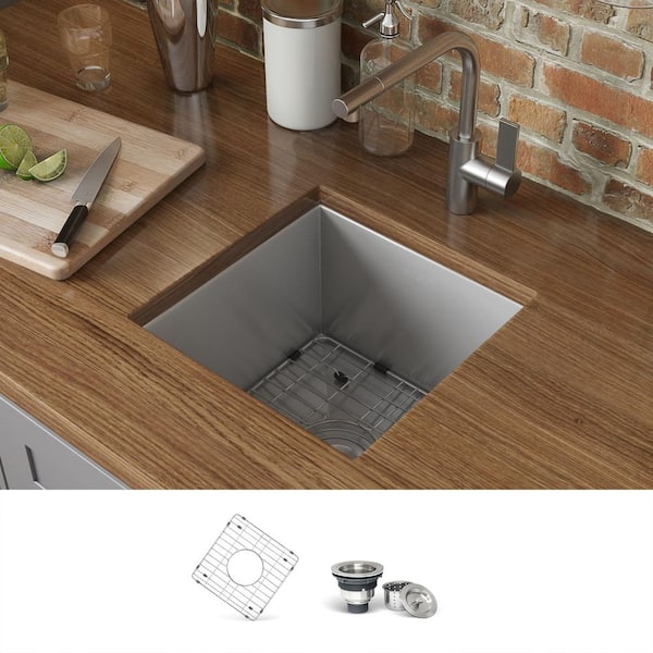 Nesta 13 in. Undermount Single Bowl 16-Gauge Stainless Steel Bar Prep Kitchen Sink