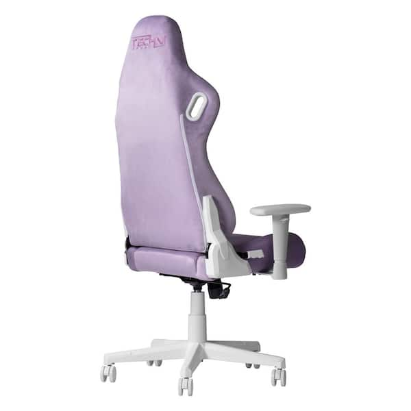 Gaming chair white online and purple