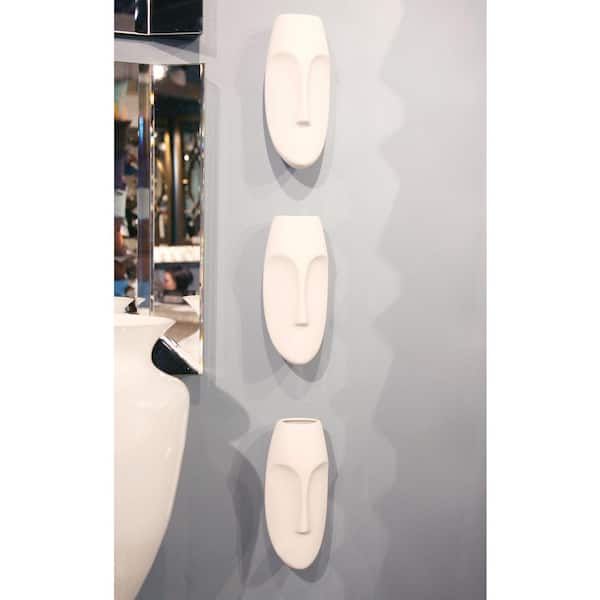 Marley Forrest Matte White Face Wall Sculpture