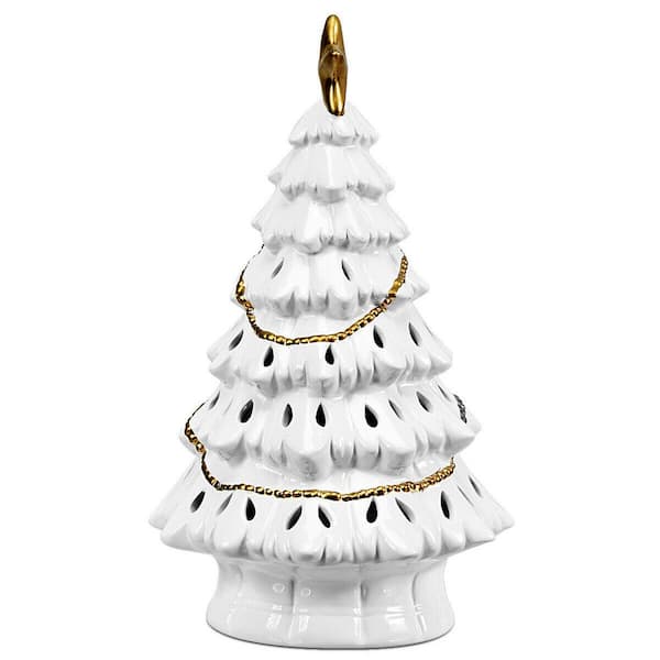 National Tree Company, 36 Christmas Vienna Waltz Decorated Table Top Tree  in Pot, 35 Warm White LED Lights- Battery Operated with Remote Control