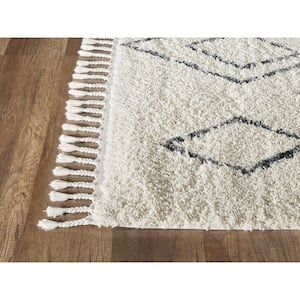 Willow Ivory 7 ft. 9 in. x 10 ft. 2 in. Moroccan Polypropylene Area Rug