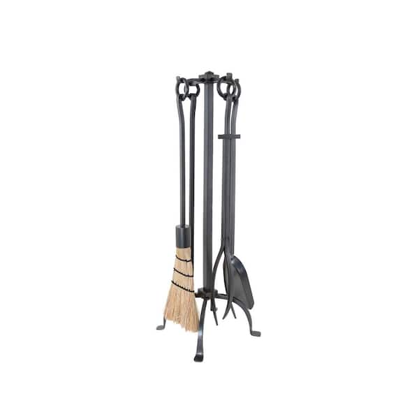 ACHLA DESIGNS 32 in. Tall 5-Piece Graphite English Country Fireplace Tool Set