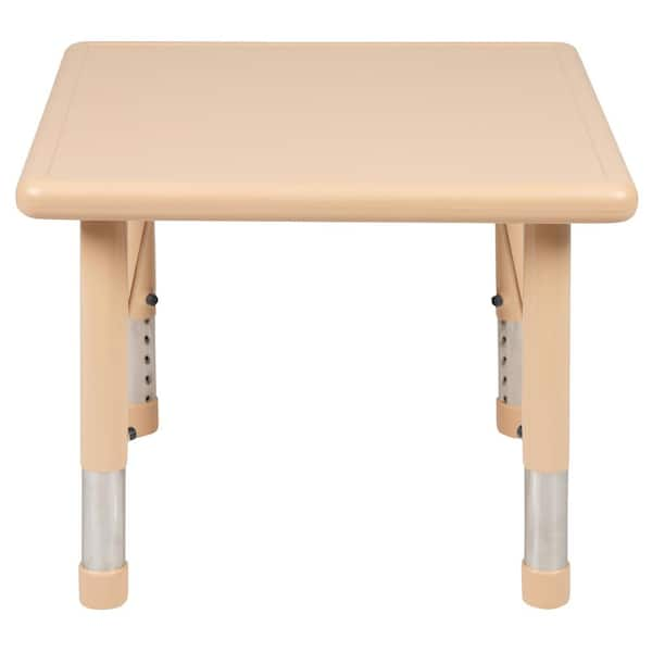 Wesiti Preschool Table for Classroom Toddler Round Activity Table Daycare  Table Adjustable Height Plastic Furniture for Kids School Homeschool