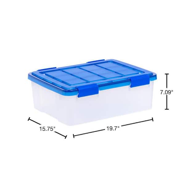 IRIS USA 12 Quart Stackable Plastic Storage Bins with Lids and Latching  Buckles, 6 Pack - Clear, Containers with Lids and Latches, Durable Nestable