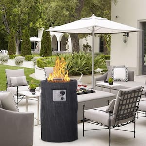 16 in. x 25 in. Rectangle Ore Powder Adjustable Flame Propane Gas Fire Table with Waterproof Cover