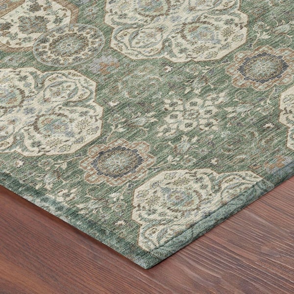 Chantille Machine Washable Indoor/Outdoor Abstract ACN2483 Basil 5 ft. x 7 ft. 6 in. Area Rug