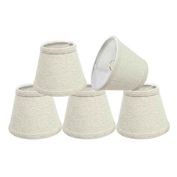 5 in. x 4 in. Oatmeal Hardback Empire Lamp Shade (5-Pack)