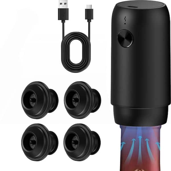 Electric Wine Saver and Preserver Pump with Vacuum Wine Bottle Stopper and 4 Wine Sealers, Rechargeable and Reusable