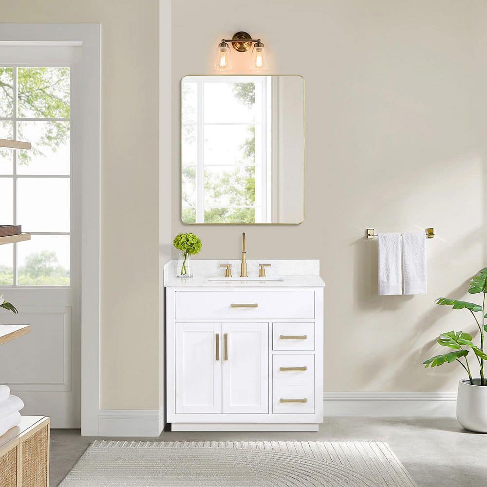 Altair Gavino 36 in. W x 22 in. D x 34 in. H Single Sink Bath