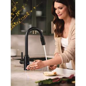 Genta LX Touchless Single Handle Pull Down Sprayer Kitchen Faucet with MotionSense Wave in Matte Black