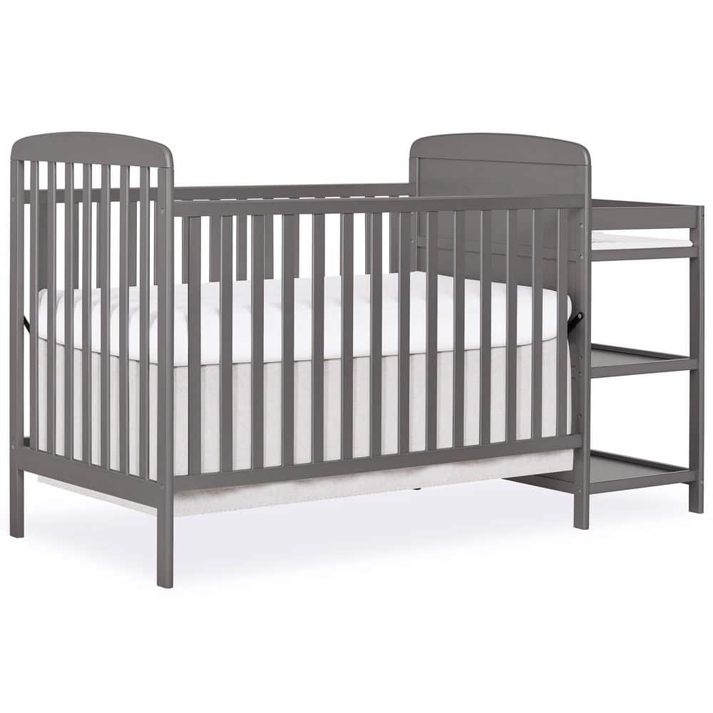 Anna 4-in-1 Steel Grey Crib and Changing Table Combo -  Dream On Me, 678-SGY