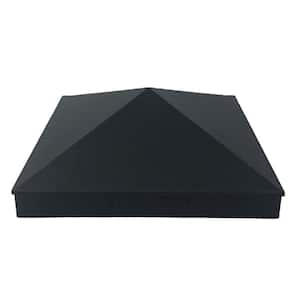 8 in. x 8 in. Black Aluminum Ornamental Pyramid Post Cap
