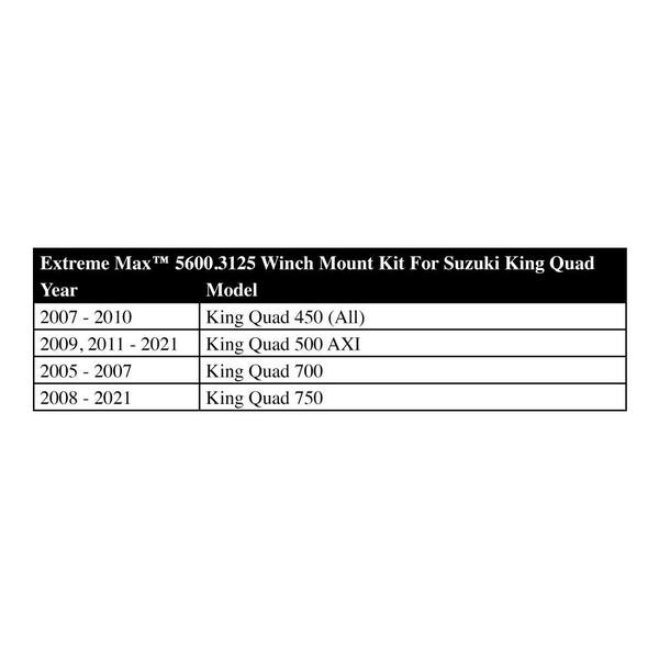 XTREME Winch 3500LB ATV Winch With Model Specifc Mount Fits SUZUKI 05-2018 King Quad 750 700 500 450 