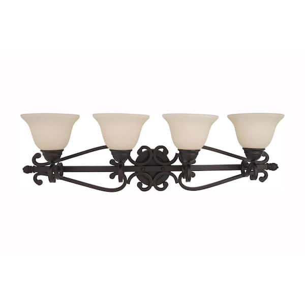 Manor 4-Light Oil-Rubbed Bronze Bath Vanity Light