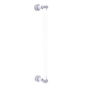 Clearview 18 in. Single Side Shower Door Pull with Twisted Accents in Matte White