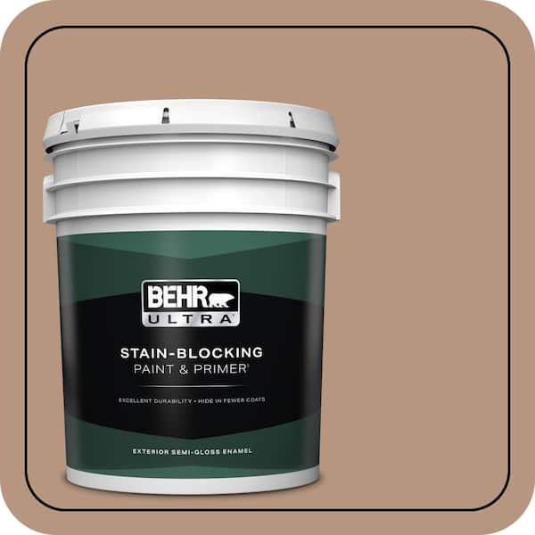 BEHR ULTRA 5 gal. #S220-4 Potters Clay Semi-Gloss Enamel Exterior Paint & Primer