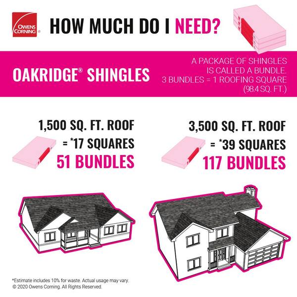 Owens Corning Oakridge Onyx Black Laminate Architectural Roofing Shingles 32 8 Sq Ft Per Bundle Hk01 The Home Depot